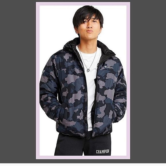 CHAMPION CAMO PUFFER JACKET. - Picture 1 of 4